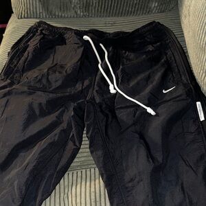 Nike Dri-FIT Black Pants with White Drawstrings